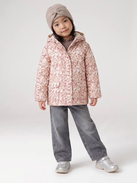 Lined raincoat for girls vanilla 