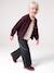 Cardigan with jewel buttons for girls plum 