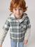 2-in-1 Two Fabric Shirt for Boys chequered green+chequered white 