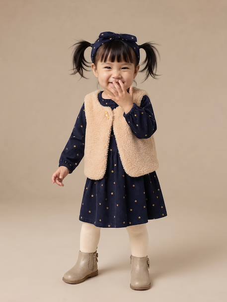 Dress set for baby girls navy blue 