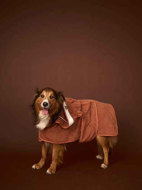 Dog cotton bath cape cappuccino 