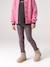 Leggings Lined in Polar Fleece for Girls BROWN LIGHT ALL OVER PRINTED+dark grey+dusky pink+ink blue+printed grey 