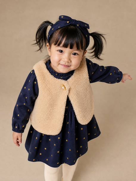 Dress set for baby girls navy blue 