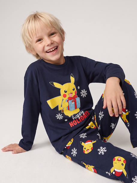 Pikachu Christmas pyjamas for boys navy blue 