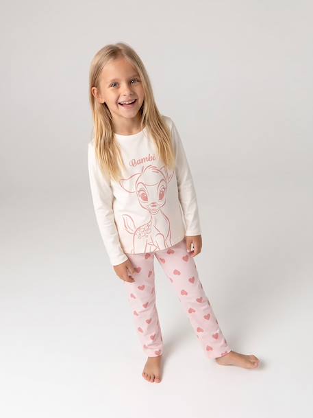 Bambi pyjamas for girls pale pink 