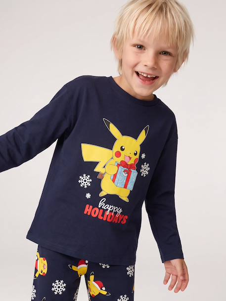 Pikachu Christmas pyjamas for boys navy blue 