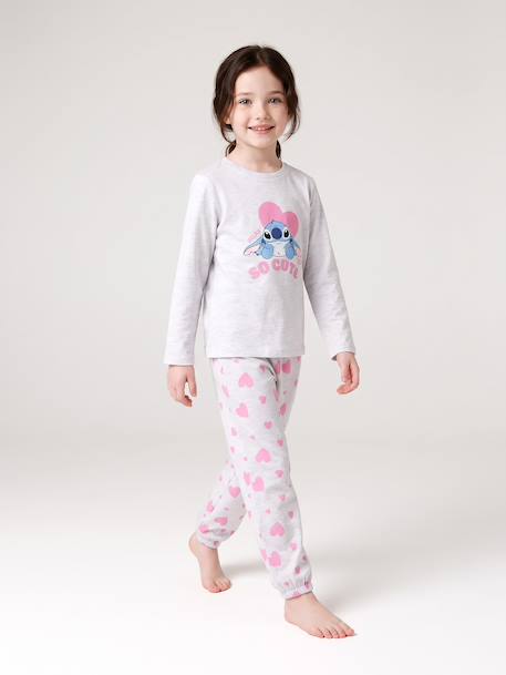 Lilo and Stitch pyjamas for girls marl grey 