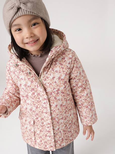 Lined raincoat for girls vanilla 