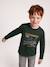 Long-sleeved T-shirt for boys green+navy blue 