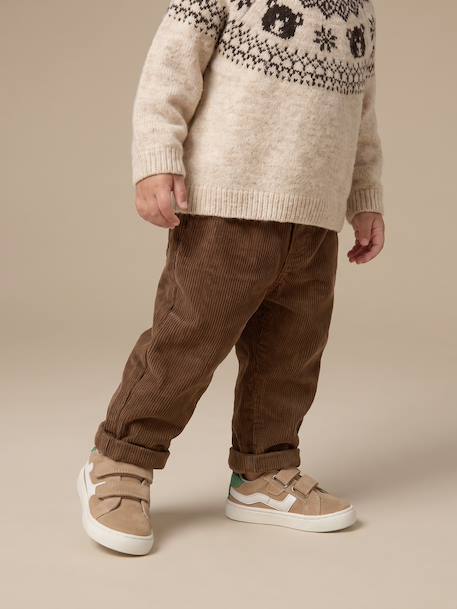 Corduroy Trousers for Babies brown+caramel+grey blue+lichen 