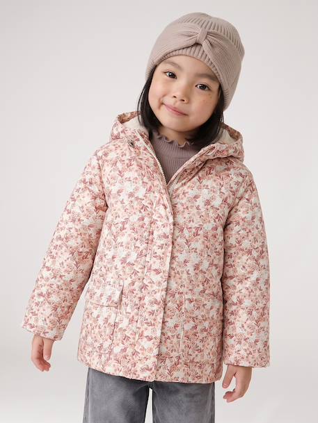 Lined raincoat for girls vanilla 