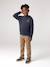 Hooded jumper for boys marl blue 