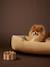 Quilted pet basket FAMILY clay beige+hazel+striped white 