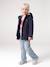 3-in-1 detachable parka for girls blush+navy blue 
