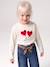 Long-sleeved T-shirt for girls ecru+rosy 