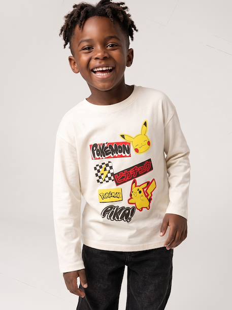 Long-sleeved T-shirt Pokémon for boys ecru 