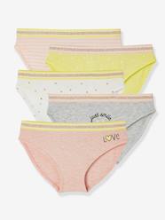 Pack of 5 Briefs, for Girls