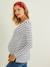 Crossover Top, Maternity & Nursing Special olive+Red Stripes+White Stripes 
