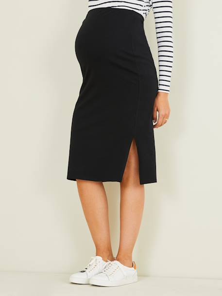 Long Tube Skirt for Maternity Black 