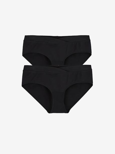 Pack of 2 Microfibre Shorties for Maternity Black 