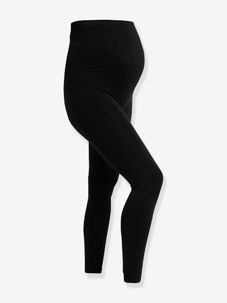 Maternity Support Leggings in Stretch Shape Memory Fabric by CARRIWELL Black 
