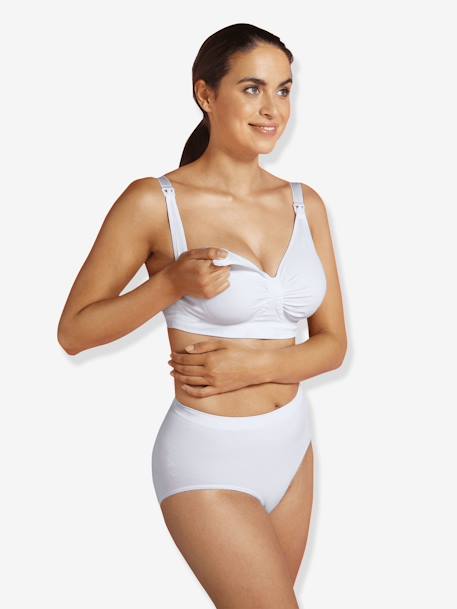 Maternity & Nursing Special Seamless Bra, GelWire® by CARRIWELL Black+White 