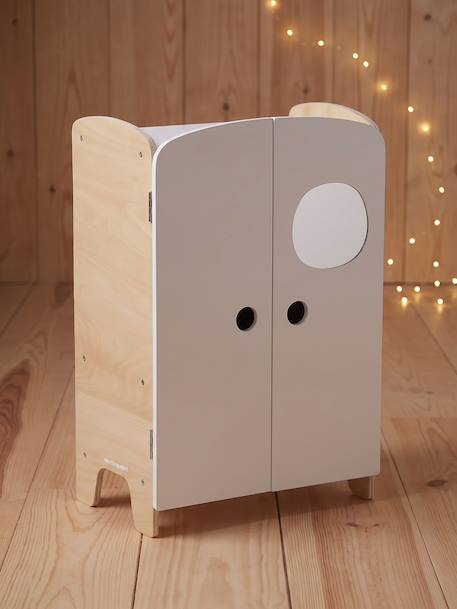 FSC® 100% wooden doll wardrobe white 