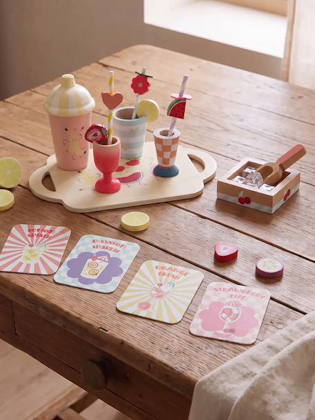FSC100® wooden mocktail set multicoloured 