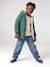 Parka with Reversible Hood, for Boys bronze+sage green 