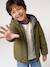 Reversible hooded jacket for boys khaki 