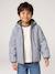 Reversible hooded jacket for boys khaki 
