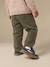 Corduroy trousers for baby boys khaki+navy blue 
