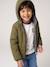 Reversible hooded jacket for boys khaki 