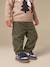Corduroy trousers for baby boys khaki+navy blue 