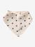3 Bandana-Style Bibs in Cotton Gauze Brown+cappuccino+ecru+grey blue+Light Green+pale pink+printed beige+sage green+set beige+twine+White/Print 