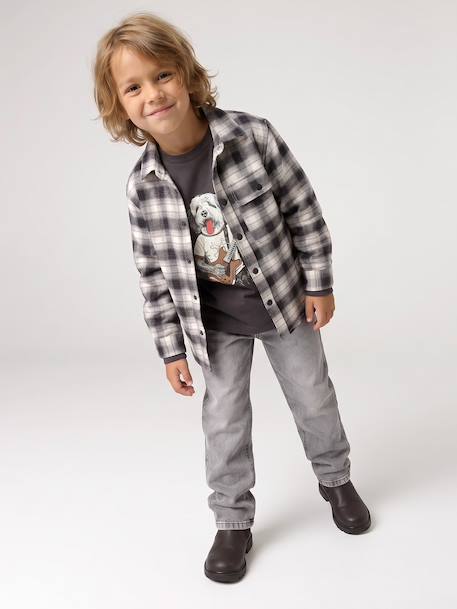 Long-sleeved shirt for boys grey 
