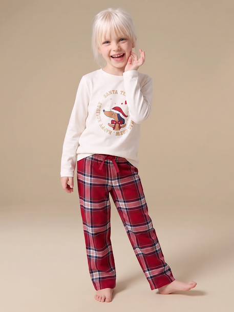 2-piece Christmas pyjamas for girls ecru 