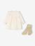 Dress and tights set for baby girls ecru 