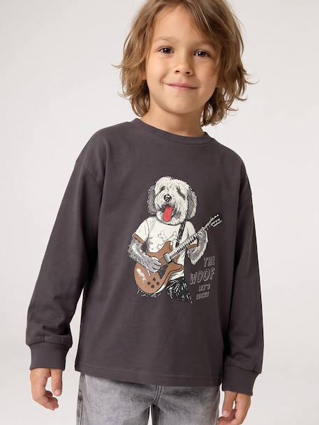 Long-sleeved T-shirt for boys slate grey 