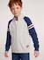 Zip-up cardigan with high neck for boys marl grey 