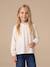 Long blouse top for girls ecru 