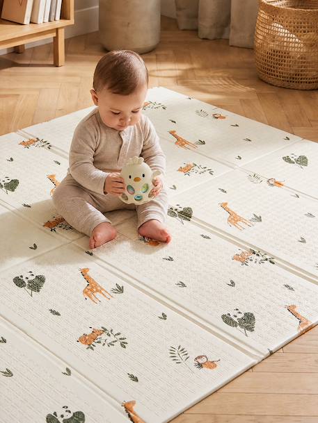 Large, Foldable Activity Mat beige+ecru+green+multicoloured+rose+yellow 