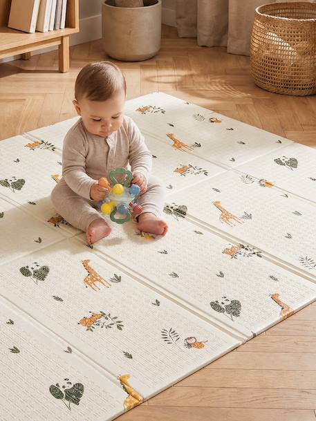 Large, Foldable Activity Mat beige+ecru+green+multicoloured+rose+yellow 