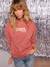 Women's crew neck sweatshirt terracotta 