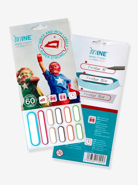 Iron-On Labels by MINE STAMP White 