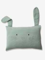 Pillowcase in Cotton Gauze for Babies, LAPIN VERT
