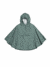Hooded Rain Poncho with Dinosaur Print for Boys indigo+khaki 