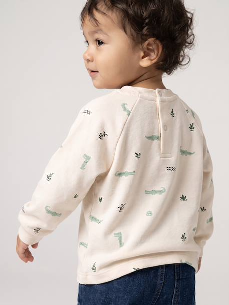 Long-sleeved T-shirt for baby grey blue+vanilla 