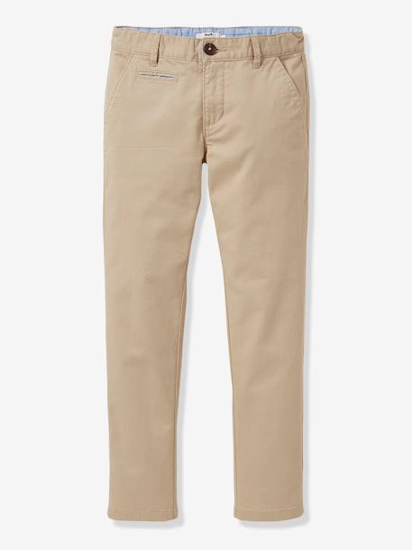 Boy's chinos Beige+Navy 