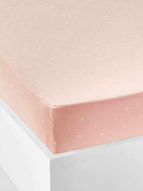 Fitted Sheet for Children, Chat Waou Theme Light Pink/Print 